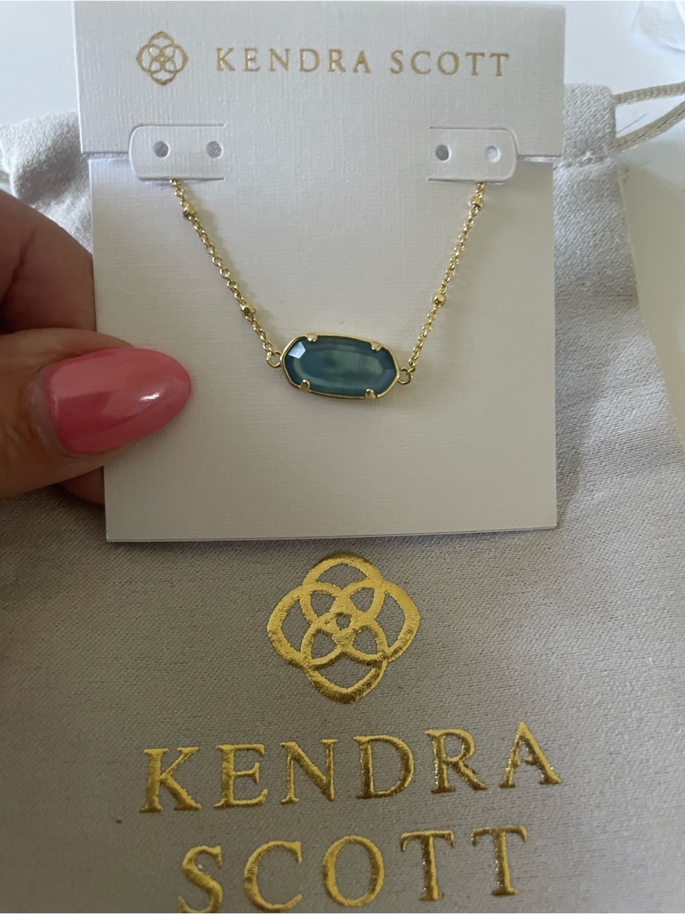 Kendra Scott Gold Bracelet with Blue Stone